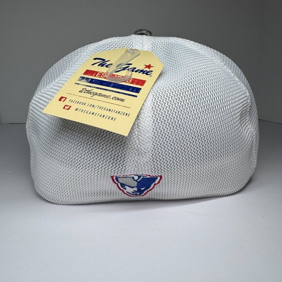 NWT Patriots Hat Fitted Size L/XL White Mesh by The Game, New England Cap - Picture 6 of 11